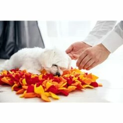 GALOZZOIT Tapis De Jeu Pour Chien - Tapis à Renifler - Lavable - Pliable - Antidérapant - Jouet Pour Chien, Croix Rose Et Violet -Toilletage et hygiène du chien Soldes 66363987 3