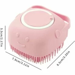 READCLY-Pinceau De Bain Pour Animaux De Compagnie Pince En Caoutchouc Bading Shampooing Massage Brosse Pour Chat Dog Douche Toilettage Rose -Toilletage et hygiène du chien Soldes 66650126 4