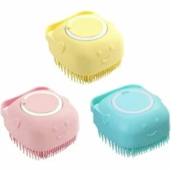 READCLY-Pinceau De Bain Pour Animaux De Compagnie Pince En Caoutchouc Bading Shampooing Massage Brosse Pour Chat Dog Douche Toilettage Rose -Toilletage et hygiène du chien Soldes 66650126 5