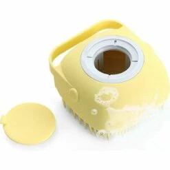 READCLY-Brosse De Massage Pour Animaux De Compagnie En Caoutchouc De Silicone Avec Distributeur De Shampooing Pour Chiens, Chats Brosse De Bain De Massage En Silicone Pour Douche D'animaux De Compagnie