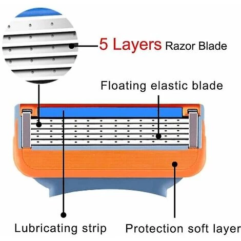 DONTODENT 24 Paquets De 5 Lames Pour Kit De Rasoir De Rechange Gillette Fusion Proglide Power 2 DONTODENT 24 Paquets De 5 Lames Pour Kit De Rasoir De Rechange Gillette Fusion Proglide Power – Image 2