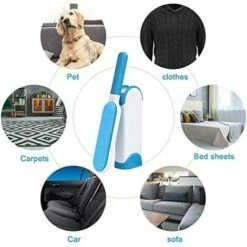 YIENJAOY Anti-poils Brosse Pour Animal Domestique - Brosse De Nettoyage Magique Réutilisable Pour Enlever Les Poils D’animaux De Compagnie Avec Auto-nettoyage Retirer Chien Chat Cheveux (Bleu) -Toilletage et hygiène du chien Soldes 66821387 3
