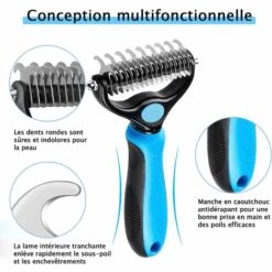 MèREÉTERNEL Brosse Pour Chien Et Chat à Poil Long - Brosses De Toilettage Anti Sous Poils Pour Animaux, Peigne Poil Chien Et Professionnel Râteaux De Toilettage Pour Chien Et Chat, Élimine Les Poils Morts, Nœuds Ternel -Toilletage et hygiène du chien Soldes 67144126 3