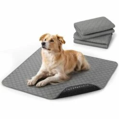FVO Lot De 2 Tapis Educateur Chiot 100x70cm, Tapis Absorbant Chien Lavable, Tapis Propreté Chien Anti-Fuite Et Antiderapant, Alese Pour Chien Réutilisable Parfait Pour Remplacer Alèses Jetable