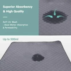 FVO Lot De 2 Tapis Educateur Chiot 100x70cm, Tapis Absorbant Chien Lavable, Tapis Propreté Chien Anti-Fuite Et Antiderapant, Alese Pour Chien Réutilisable Parfait Pour Remplacer Alèses Jetable -Toilletage et hygiène du chien Soldes 67164319 4