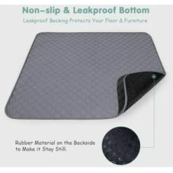 FVO Lot De 2 Tapis Educateur Chiot 100x70cm, Tapis Absorbant Chien Lavable, Tapis Propreté Chien Anti-Fuite Et Antiderapant, Alese Pour Chien Réutilisable Parfait Pour Remplacer Alèses Jetable -Toilletage et hygiène du chien Soldes 67164319 5
