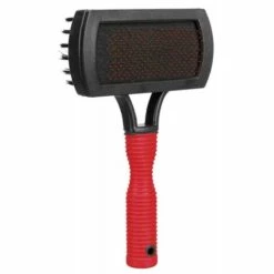 TRIXIE Brosse Souple, Double, Plast./nylon & Poils Métal, 10 × 17 Cm