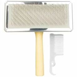 TRIXIE Brosse Souple, Poignée En Bois/poils Métal, 11 × 14 Cm -Toilletage et hygiène du chien Soldes 6982996 4