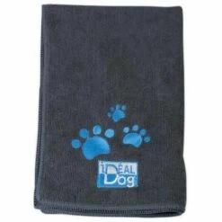 CHADOG Serviettes Microfibre Ideal Dog Grises Pattes Bleues 40 X 60cm /2